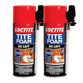 Loctite Tite Foam Big Gaps, Bright White, 12 oz Can Pack of 2 - High Density Insulating Foam Sealant for Gaps Up to 3 Inches, Durable, Flexible, UV Resistant