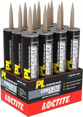 Loctite PL Concrete Non-Sag, Limestone Polyurethane Sealant, Gray, 10 fl oz Cartridge, 12 Pack