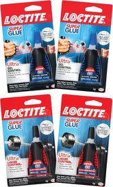 Loctite Super Glue Control Gel & Ultra Liquid for Wood, Metal, Crafts, & Repair, Cyanoacrylate Adhesive Instant Glue, Quick Dry - .14 fl Oz Bottle, Pack of 4