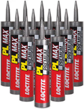 Loctite PL Premium Max Construction Adhesive, 9 fl oz Cartridge, 12 Pack - Versatile Construction Glue for Wood, Concrete, Stone & More