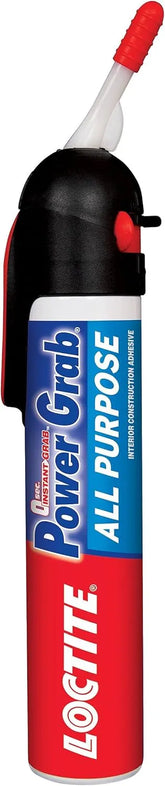Loctite Power Grab Express All Purpose Construction Adhesive, 7.5 fl oz, 1 Pressure Pack - Versatile Construction Glue for Cement, Tile, Wall & More