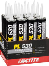 Loctite PL 530 Mirror, Marble and Granite Construction Adhesive, 10 oz Cartridge, 12 Pack