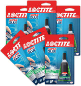 Loctite Super Glue Extra Time Control, Clear, 0.14 fl oz Bottle, 6 Pack - Superglue for Plastic, Wood, Metal, Crafts & Repair, Cyanoacrylate Adhesive Instant Glue