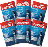 Loctite Glass Glue, 2 Gram Tube, 6 Pack - Clear Superglue for Glass, Plastic, Wood, Metal, Crafts, & Repair, Instant Glue Adhesive, Quick Dry