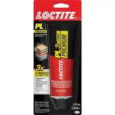Loctite PL Premium Polyurethane Construction Adhesive, 4 fl oz Squeeze Tube, 1 Pack - Versatile Construction Glue for Wood, Concrete, Stone, Metal & More