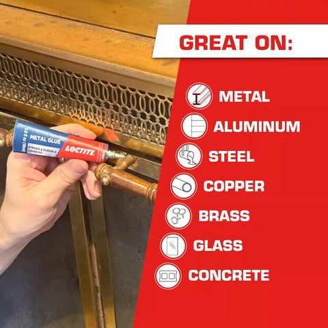 Loctite Metal Glue, Clear, 0.60 fl oz Tube, Pack of 1