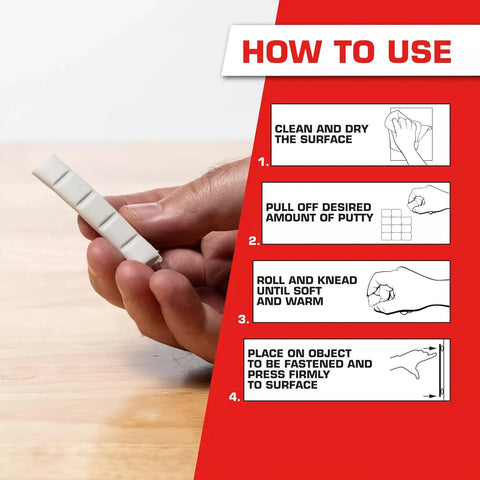 Loctite Eco Fun-Tak Mounting Putty, White, 6 oz Wallet Pack of 12 - Nontoxic, Reusable, Repositionable Adhesive for Posters & Décor, 240 Tabs, Multi-Surface