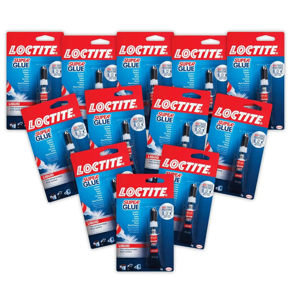 Loctite Super Glue Liquid, Clear, 0.07 fl oz Tube, 12 Pack - Superglue for Plastic, Wood, Metal, Crafts & Repair, Cyanoacrylate Adhesive Instant Glue, Quick Dry