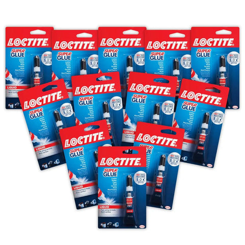 Loctite Super Glue Liquid, Clear, 0.07 fl oz Tube, 12 Pack - Superglue for Plastic, Wood, Metal, Crafts & Repair, Cyanoacrylate Adhesive Instant Glue, Quick Dry