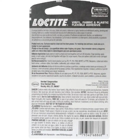 Loctite Vinyl Fabric & Plastic Repair Flexible Adhesive, Clear, 1 oz Tube, 1 Pack