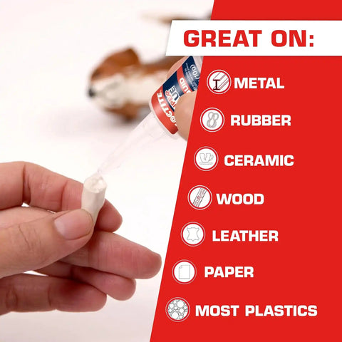 Loctite Super Glue Liquid Longneck Bottle, 5g Bottle (Pack of 6) Instant Adhesive for Plastic, Wood & Metal, Clear Superglue with Extra Long Precision Nozzle, Quick‑Dry Formula