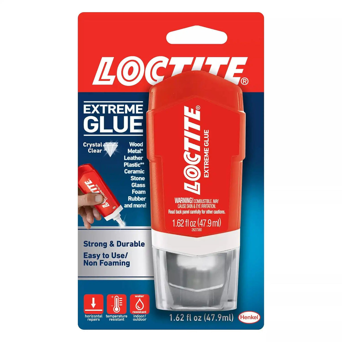 Loctite Extreme Glue, Strong All Purpose Glue for Wood, Metal, Leather, Pastic, & More - Dries Clear - 1.62 oz Tube, 1 Pack