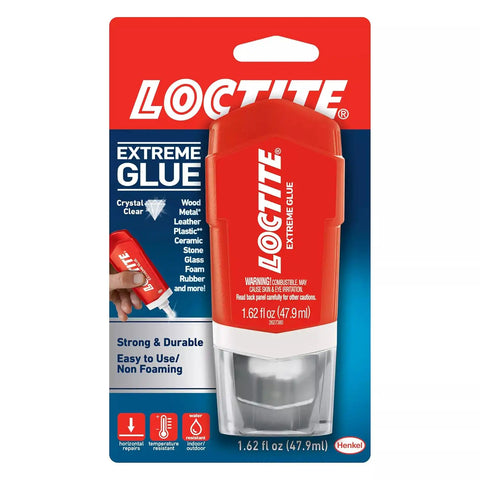 Loctite Extreme Glue, Strong All Purpose Glue for Wood, Metal, Leather, Pastic, & More - Dries Clear - 1.62 oz Tube, 1 Pack