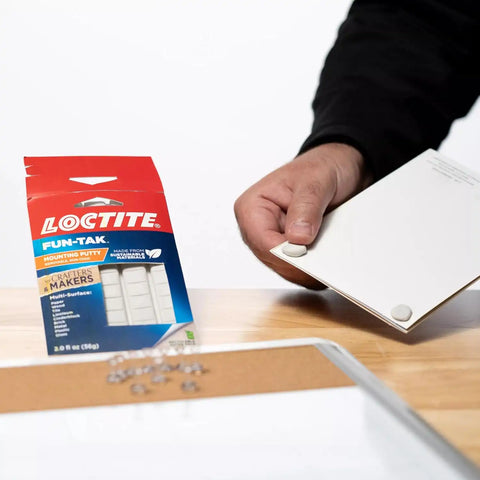 Loctite Eco Fun-Tak Mounting Putty, White, 6 oz Wallet Pack of 1 - Nontoxic, Reusable, Repositionable Adhesive for Posters & Décor, 240 Tabs, Multi-Surface