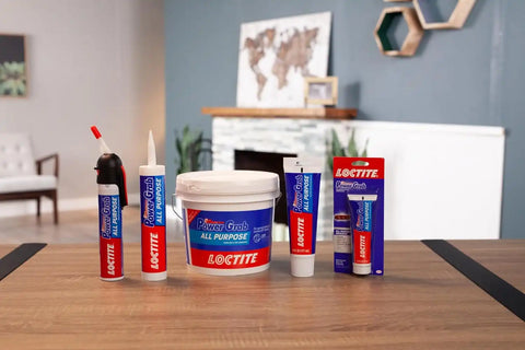 Loctite Power Grab Express All Purpose Construction Adhesive, 3 fl oz Squeeze Tube, 6 Pack - Versatile Construction Glue for Cement, Tile, Wall & More