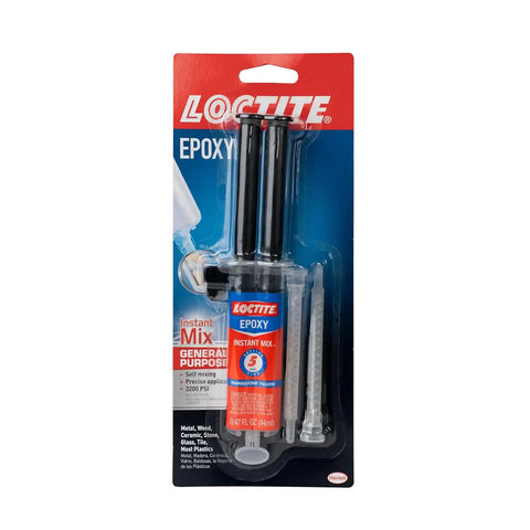 Loctite Epoxy Instant Mix, Translucent Yellow, 0.47 fl. oz. Syringe, 6 Pack - 5 Minute Set, Strong Bonding 2 Part Epoxy
