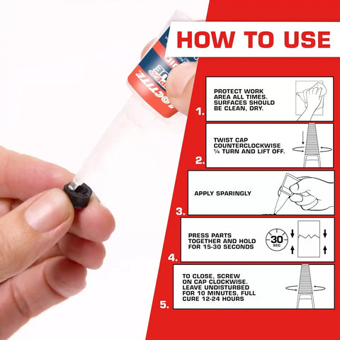 Loctite Super Glue Liquid Longneck Bottle, 10g Bottle (Pack of 2) Instant Adhesive for Plastic, Wood & Metal, Clear Superglue with Extra Long Precision Nozzle, Quick‑Dry Formula