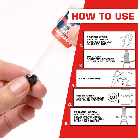 Loctite Super Glue Liquid Longneck Bottle, 5g Bottle (Pack of 6) Instant Adhesive for Plastic, Wood & Metal, Clear Superglue with Extra Long Precision Nozzle, Quick‑Dry Formula