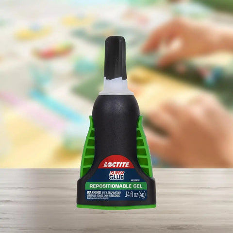Loctite Super Glue Repositionable Gel, Clear, 0.14 fl oz Bottle, 6 Pack - Superglue for Plastic, Wood, Metal, Crafts & Repair, Cyanoacrylate Adhesive Instant Glue