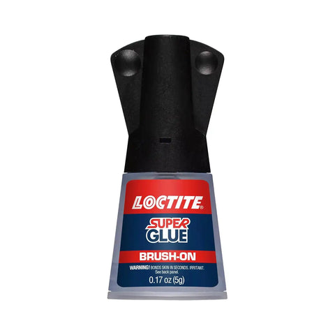 Loctite Super Glue Brush On Bottle, Clear, 0.18 fl oz Bottle, 6 Pack - Superglue for Plastic, Wood, Metal, Crafts & Repair, Cyanoacrylate Adhesive Instant Glue, Quick Dry