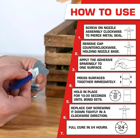 Loctite Super Glue Liquid, Clear, 0.07 fl oz Tube, 1 Pack - Superglue for Plastic, Wood, Metal, Crafts & Repair, Cyanoacrylate Adhesive Instant Glue, Quick Dry