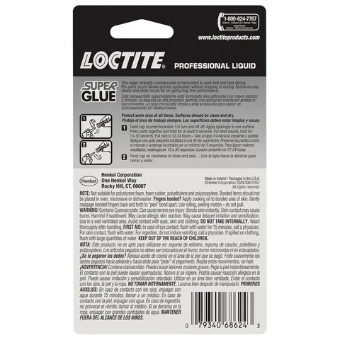 Loctite Super Glue Liquid Professional, Clear, 0.7 fl oz Bottle, 4 Pack - Superglue for Plastic, Wood, Metal, Crafts & Repair, Cyanoacrylate Adhesive Instant Glue, Quick Dry