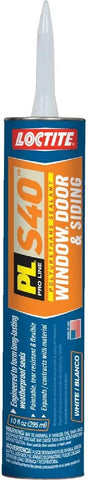 Loctite PL Window, Door & Siding Polyurethane Sealant, White, 10 fl oz Cartridge, 1 Pack