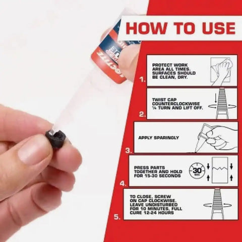 Loctite Super Glue Liquid Longneck Bottle, 5g Bottle (Pack of 1) Instant Adhesive for Plastic, Wood & Metal, Clear Superglue with Extra Long Precision Nozzle, Quick‑Dry Formula